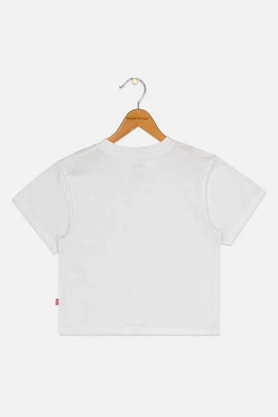 Levi's Kids Boy Crew Neck Short Sleeve Brand Logo T-shirt, White