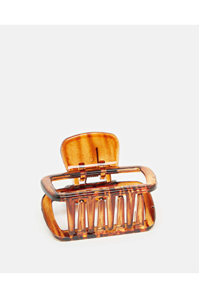 REDTAG Women Brown Print Hair Clip Set (Pack of 3)