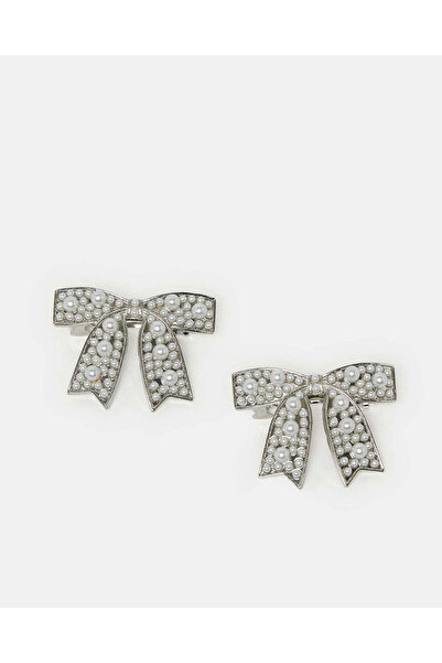 REDTAG Girls White Pearls Hair Clip Set (Pack of 2)