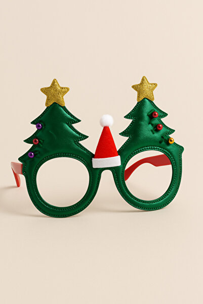 Katia&Bony Christmas Glasses with Pine Tree and Santa Hat Accessories