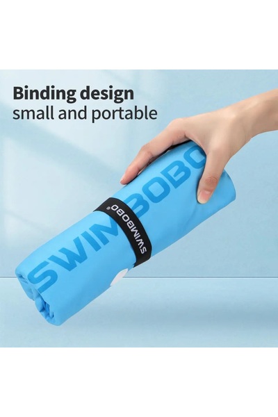 bebeLOGIC Microfiber beach poncho towel, absorbent, children 5 - 12 years, dinosaur, blue, bebeLOGIC™