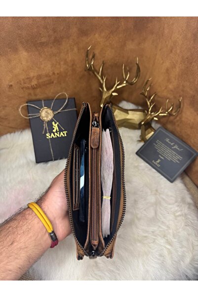 SANAT Sl-2111 Genuine Leather Wallet 21.5 cm X 11.5 cm