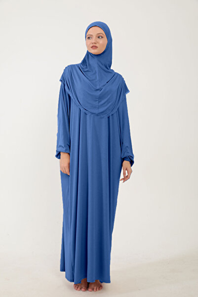 Sonbaharmoda Γυναικείο φόρεμα προσευχής Hijab από βαμβακερό χτενισμένο ύφασμα...