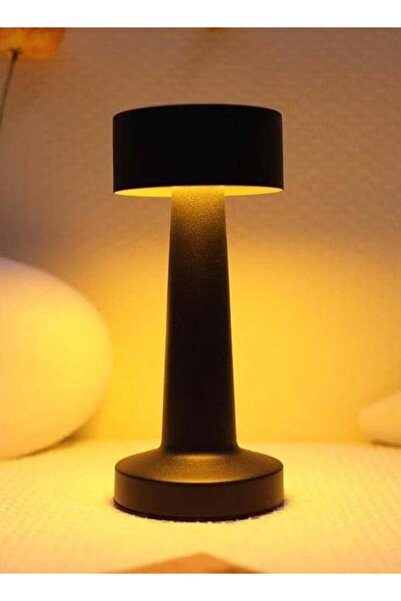 Bukela USB Charging Iron Table Lamp, 3-Level Dimming, Portable Cordless LED Night Light