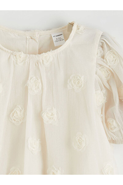 LC Waikiki فستان بناتي برقبة دائرية