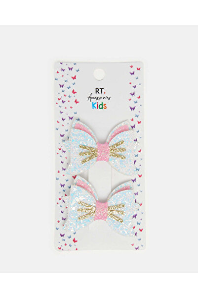 REDTAG مجموعة مشابك شعر مزخرفة متنوعة للبنات (عبوة من قطعتين)