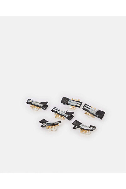 REDTAG Women Assorted Embellished Hair Clip Set (Pack of 6)