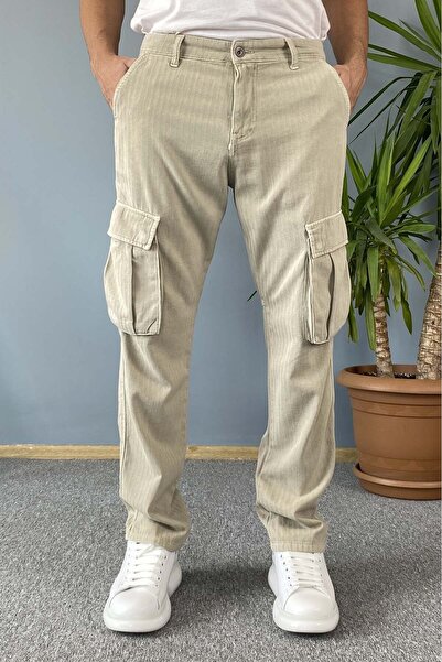 Alışveriş Sokağı Каки панталони с джобове за багаж