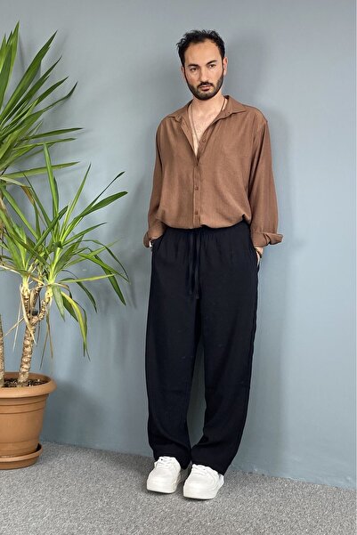 Alışveriş Sokağı Модални панталони с шнур от каки