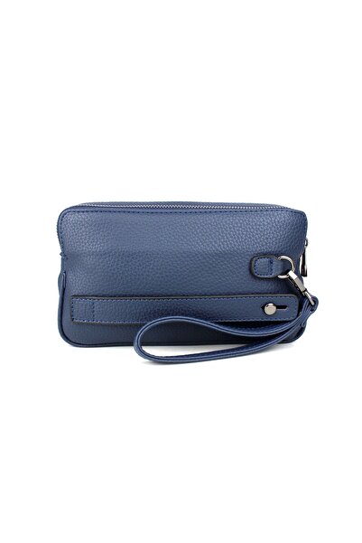 deri,se club Men's Navy Blue Handbag Portfolio Bag with Wrist Strap and Belt Handbag