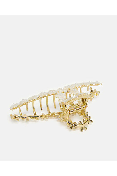 REDTAG Women Gold Embellished Hair Clip