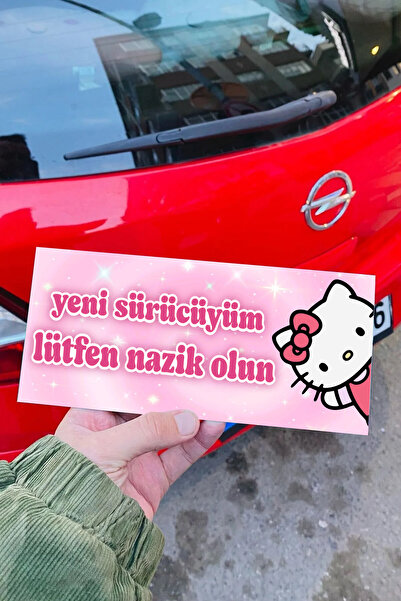 SARANG Hello Kitty Yeni Sürücüyüm Araba Magnet Aksesuar