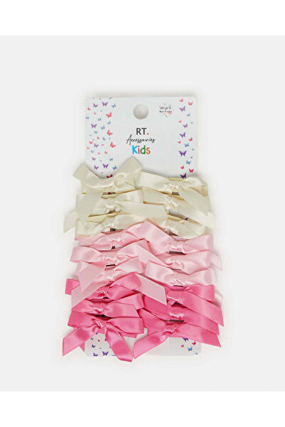 REDTAG Girls Assorted Bow Hair Clip Set (Pack of 18)