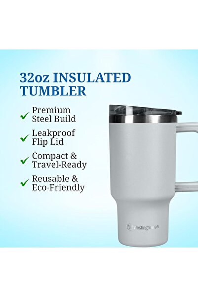 genernic Westing House Double-Wall Stainless Steel Insulated Tumbler, 946 ml, Gray