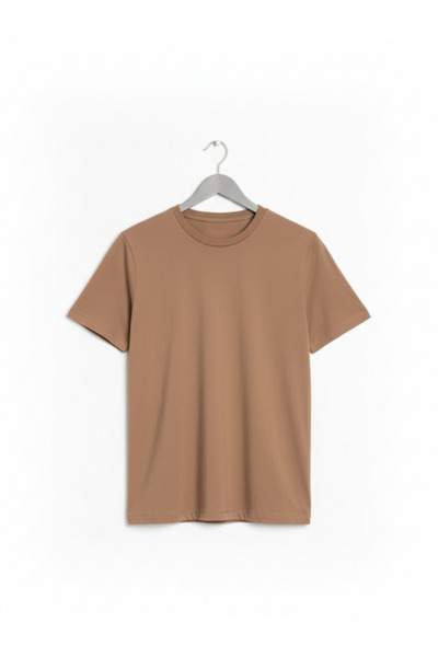 YAASE Ανδρικό μπλουζάκι με λαιμόκοψη χωρίς στάμπα