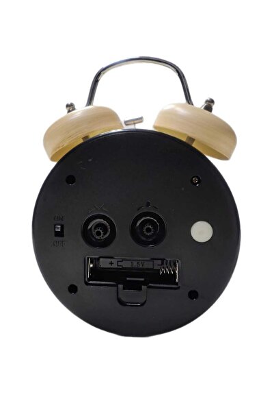 Mercury Twin Bell Quartz Alarm Clock – Classic Analog Table Clock with Night Glow Numbers