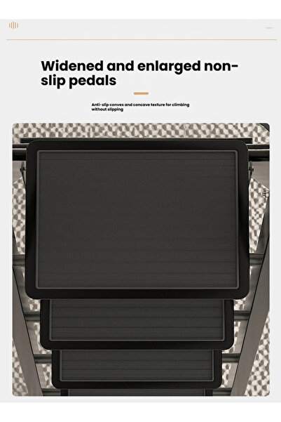 Lexin 4-Step Folding Ladder with Anti-Slip Pedal