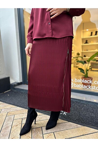 MissWhence 38015 Buttoned Women's Suit Burgundy