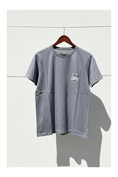 QUOS Men's Crew Neck Printed Tshirt