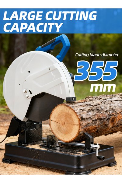 WAKYME Compound Miter Saw Metal Chop Saw Table Saw Style Cutter for Steel Rebar Iron and Aluminum
