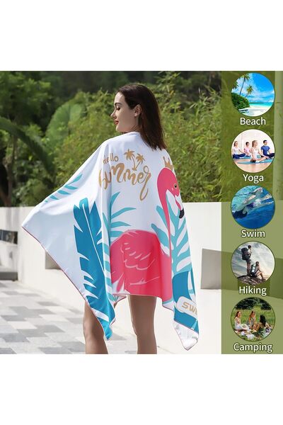 bebeLOGIC Microfiber beach towel, super absorbent, quick drying, size S, bebe...