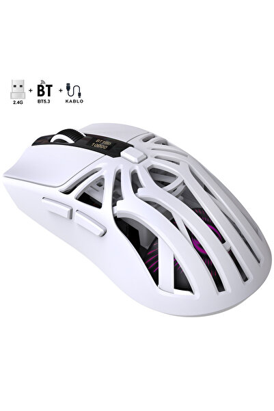 HXSJ T402 Makrolu Oyuncu Mouse Kablosuz 3 Modlu Dijital Göstergeli 650 Mah Batarya