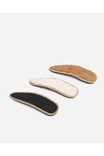 REDTAG Women Assorted Solid Hair Clip Set (3 Piece)