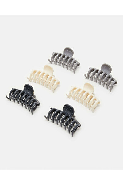 REDTAG Women Assorted Hair Claw Set (Pack of 6)