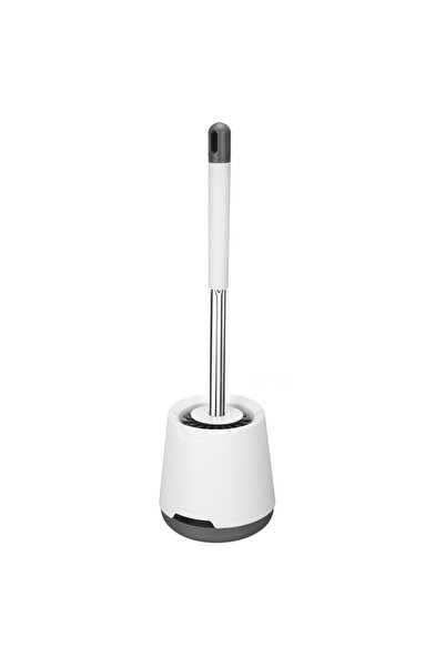 zola Perie de toaletă, cu scurgere de apă, peri moi din silicon și mâner din ...