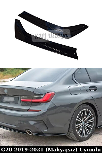 SML Dizayn 2019-2020-2021 Bmw G20 Arka Flap Sağ-Sol Bıçak Lip Ek Parlak Siyah...