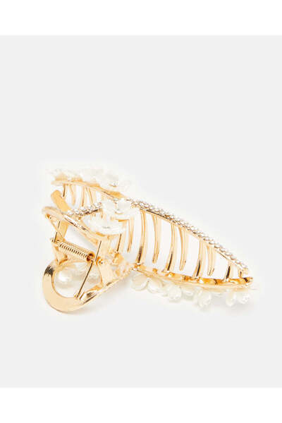 REDTAG Women Gold Embellished Hair Clip