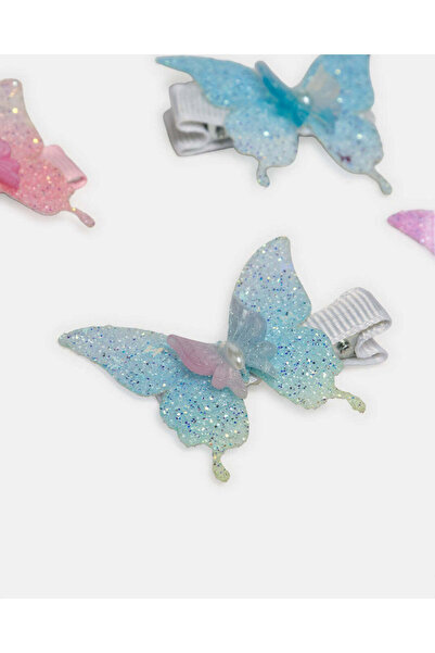 REDTAG Girls Assorted Embellished Hair Clips Set (Pack of 6)