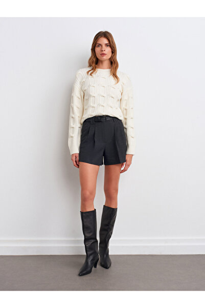 Dilvin Embossed Detailed Knitwear Sweater