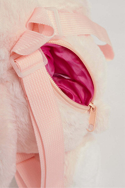 REDTAG Girls Pink Faux Fur Cross Body Bag
