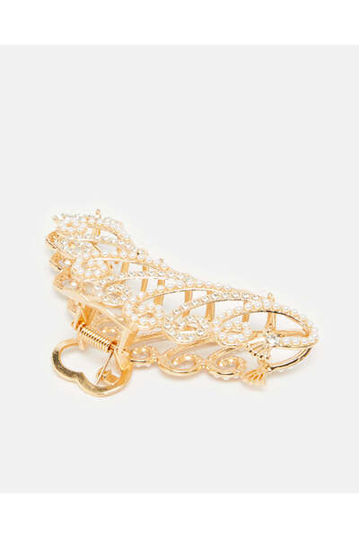 REDTAG Women Gold Embellished Hair Clip