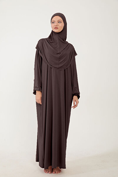 Sonbaharmoda Women's Hijab Cotton Headscarf Prayer Dress Lace One Piece Combe...