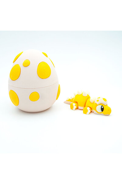 OEM Dinosaur Figurine Set + Dinosaur Egg, Baby Stegosaurus, Articulated Figurine, 3D, Yellow, 7 cm
