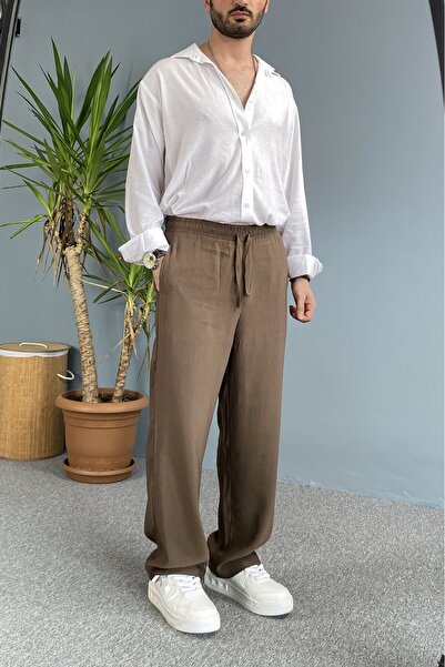 Alışveriş Sokağı 100% Cotton Textured Linen Oversized Long Sleeve White Shirt