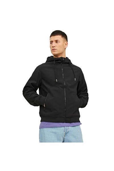 Jack & Jones Men's Jjebasıc Water Resistant Softshell Jacket 12236300 Black