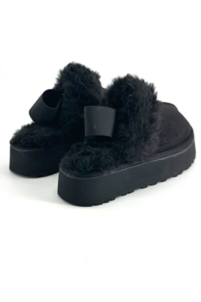 Shoebutik Γυναικείες βελούδινες παντόφλες Echo με μαύρο λαστιχάκι