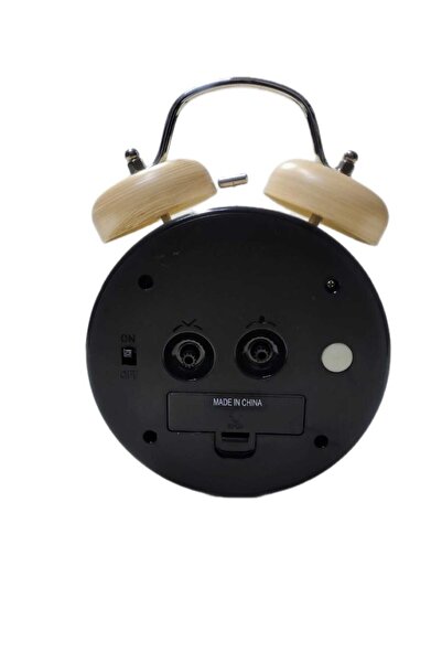 Mercury Twin Bell Quartz Alarm Clock – Classic Analog Table Clock with Night Glow Numbers