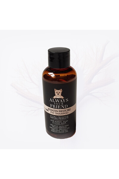 Always Your Friend Mini Pet Shampoo, Keratin Restore, Handmade, Dilutable 1:32, 50 ml