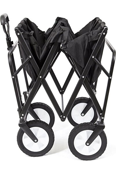 MacSports Collapsible Folding Outdoor Utility Wagon, Black