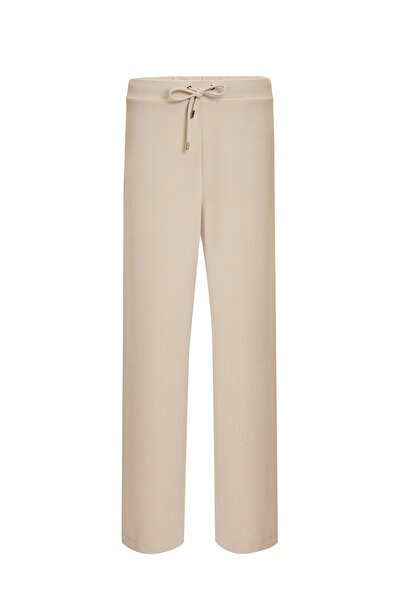 Exquise Lace-Up Regular Knitted Trousers