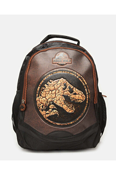 REDTAG Boys Brown Jurassic World School Backpack (16 Inch)
