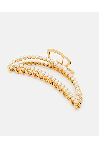REDTAG Women Gold Embellished Hair Claw