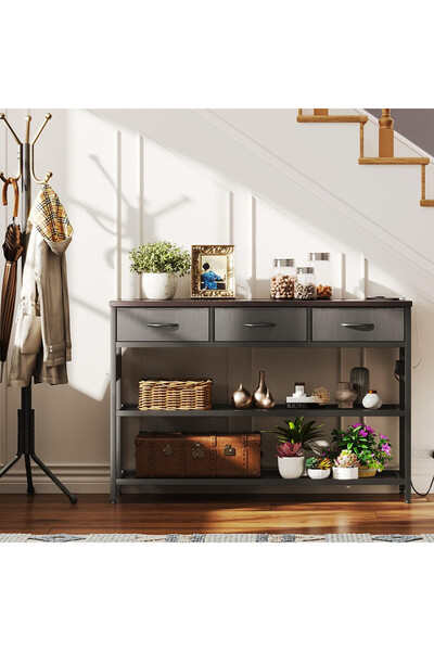 Zztcmp Modern Console Table,Console Entry Table,Sofa storage table with drawers 120*35*80 cm