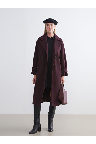 LC Waikiki LCWAIKIKI ClassicPlum decolteu petrecut în V Palton pentru femei