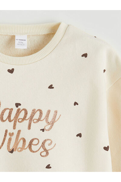 LC Waikiki Sparkling Choices from Shining Store | Crew Neck Girls' Sweatshirt and Sweatpants