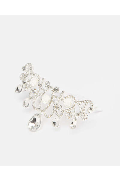 REDTAG Girls Silver Embellished Hair Clip